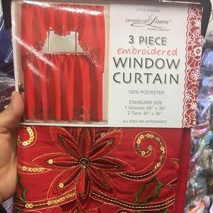 Christmas kitchen curtain